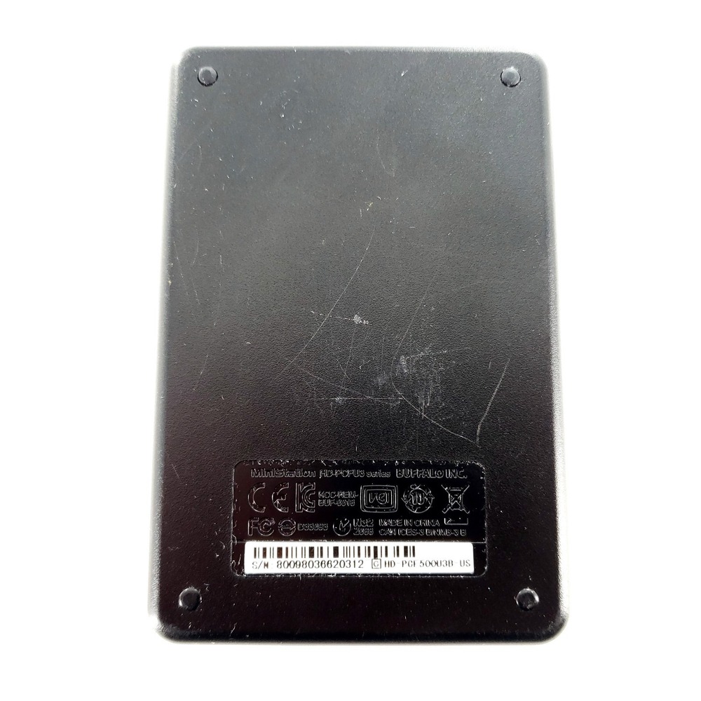 Buffalo 500GB Mini Station Portable External Hard Drive HD-PCFU3 Tested & Works - Picture 4 of 6